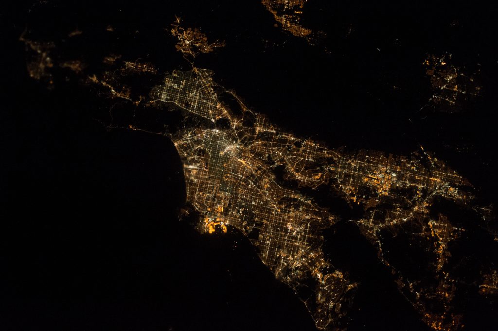 Los Angeles night time images noctsat